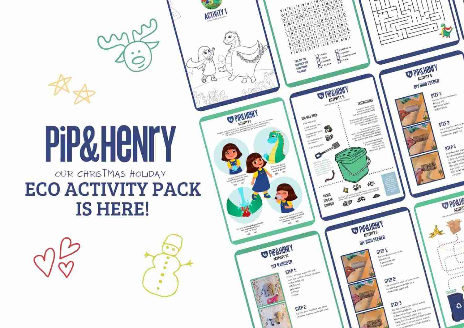 Pip and Henry Christmas Eco Activity Pack