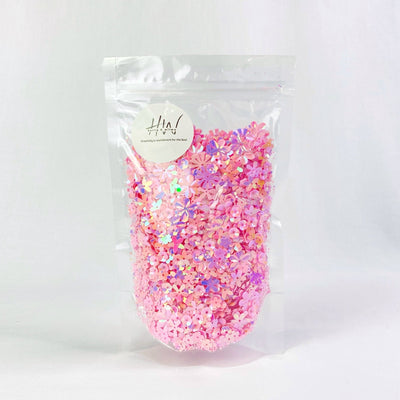 Glitter Shapes Dazzlers Pink 100g, Harry & Wilma