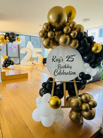 Melbourne skykine balloons decorations neons light up numbers luxury  party
