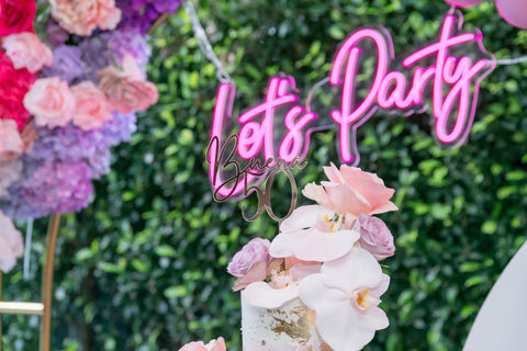Lets Party Neon Sign Event Styling Event Planning Melbourne
