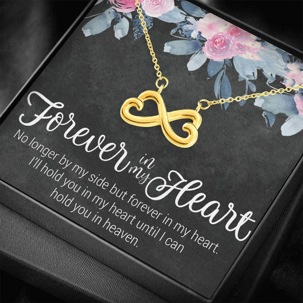 Forever in my Heart 18K White Gold Plated Infinity Heart Necklace