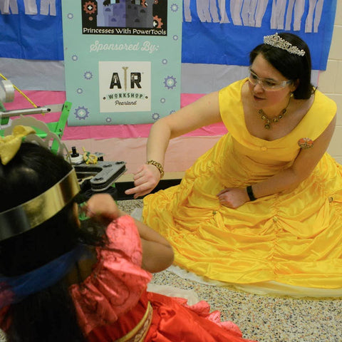 FIRST Robotics Mentor Princess with Power Tools STEM Savvy Brew