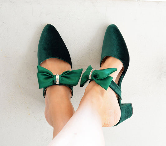 Buy Dark Green Velvet Block Heels, Green Wedding Sandals, Forest Green  Bridal Shoes, Green Wedding Shoes, Velvet Block Heel Wedding Heels Online  in India - Etsy