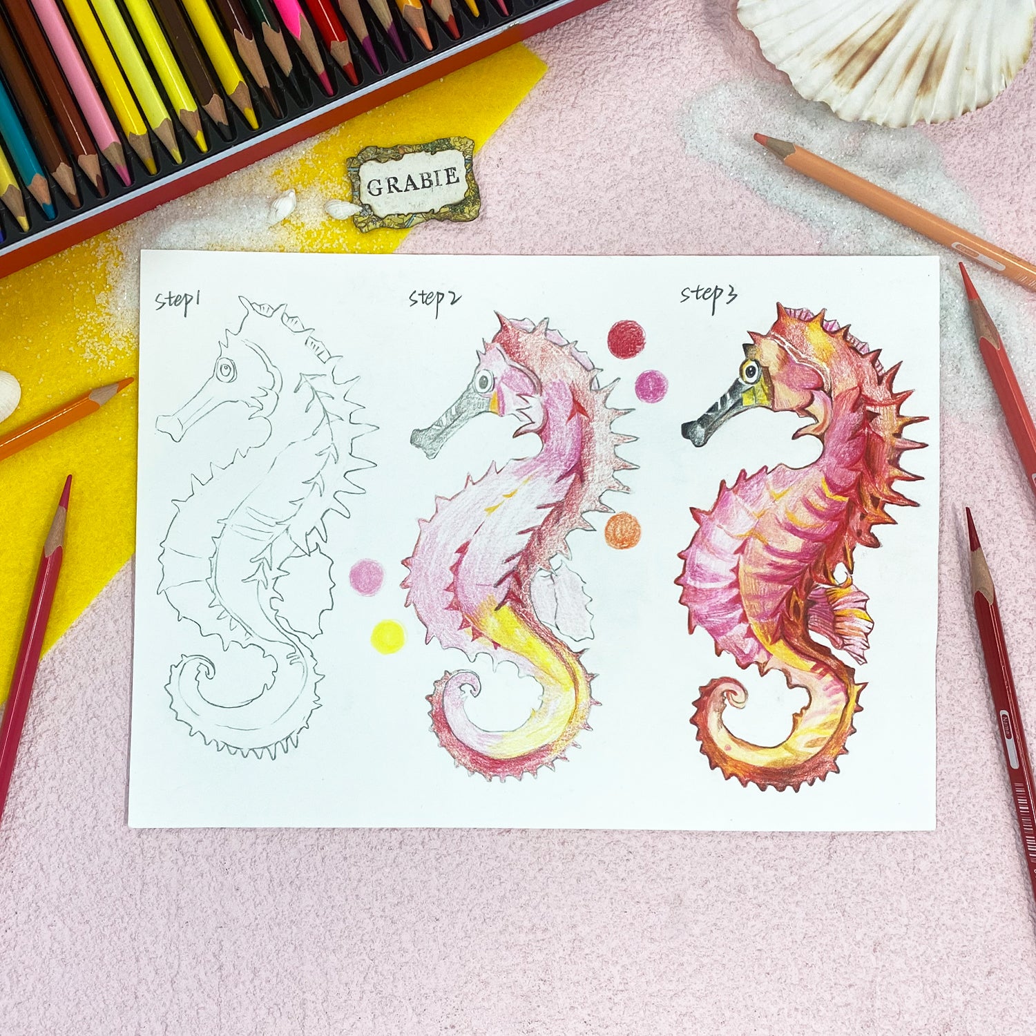 How to drow a seahorse