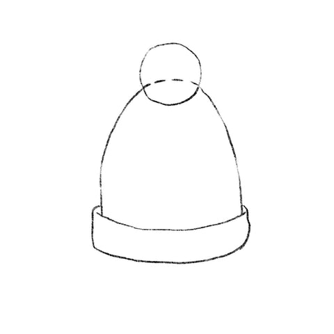 Step 1: Draw the approximate shape of the hat