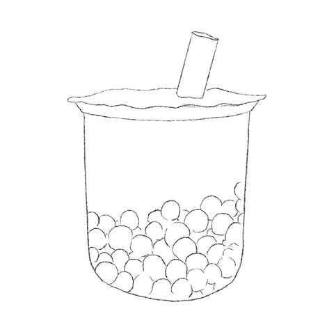 Step 1:Sketch Out The Outlines Of The Bubble tea