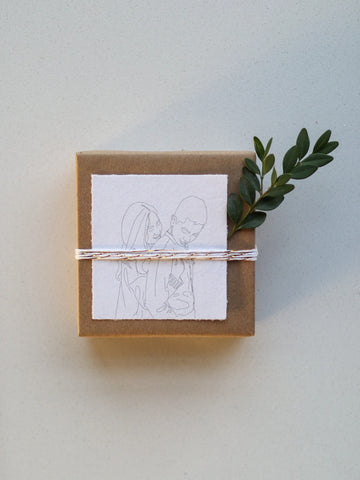 Artist Aimee Lim will make a line illustration of any portrait or new home you send her. This is a thoughtful way to turn your recipients family photos or new home into a precious keepsake. 