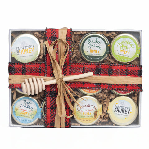 Each honey in this Twelve Days of Honey Gift Set tells a story of where it came from and the nectars that the bees collected. 