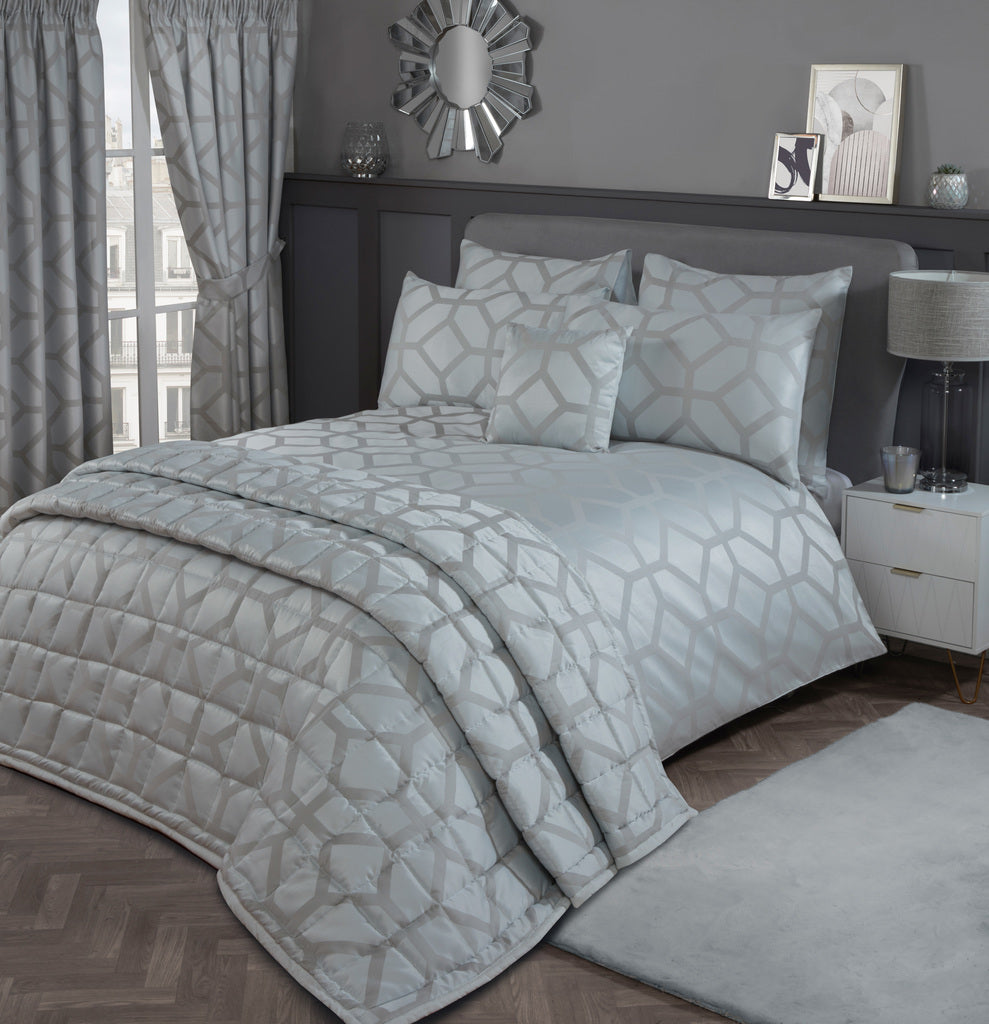 grey jacquard duvet cover