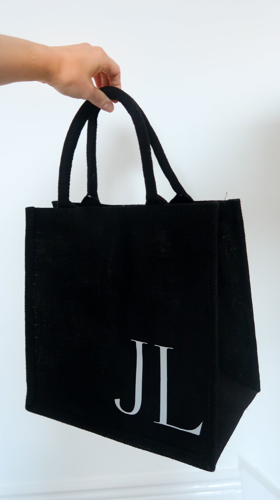 personalised black bolsa