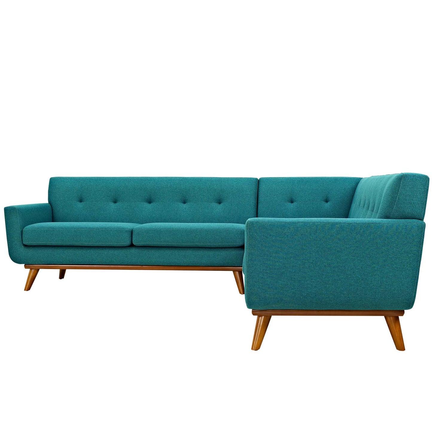 Engage L-Shaped Upholstered Fabric Sectional Sofa EEI-2108 Teal