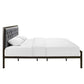 Mia King Fabric Bed MOD-5184 Brown Gray