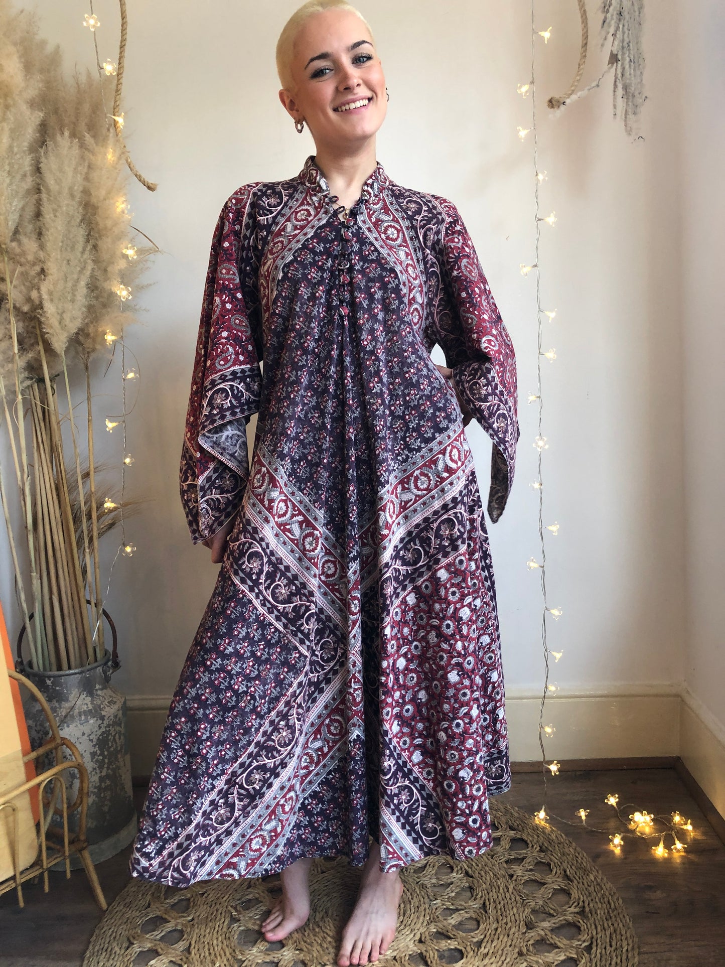 1970s original Phool Indian block print midi full circle Dress – Jolly ...