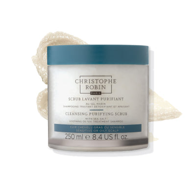 Christophe Robin Cleansing Purifying Scrub with Sea Salt (Soothing Detox Treatment Shampoo) - Sensitive or Oily Scalp