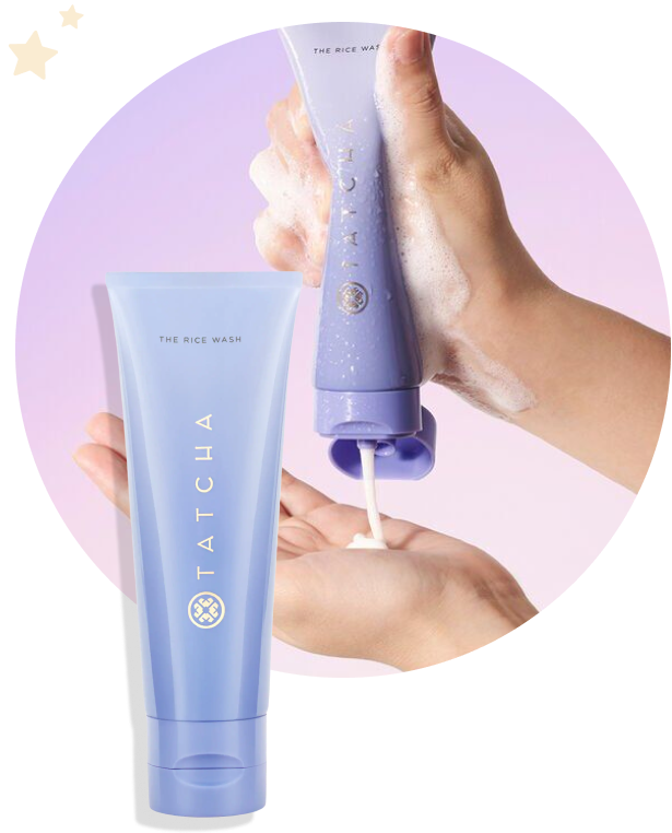 Start with a gentle, fresh cleanse. Tatcha The Rice Wash - Soft Cream Cleanser