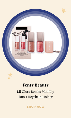 Fenty Beauty by Rihanna Lil Gloss Bombs Mini Lip Duo + Keychain Holder 3pcs