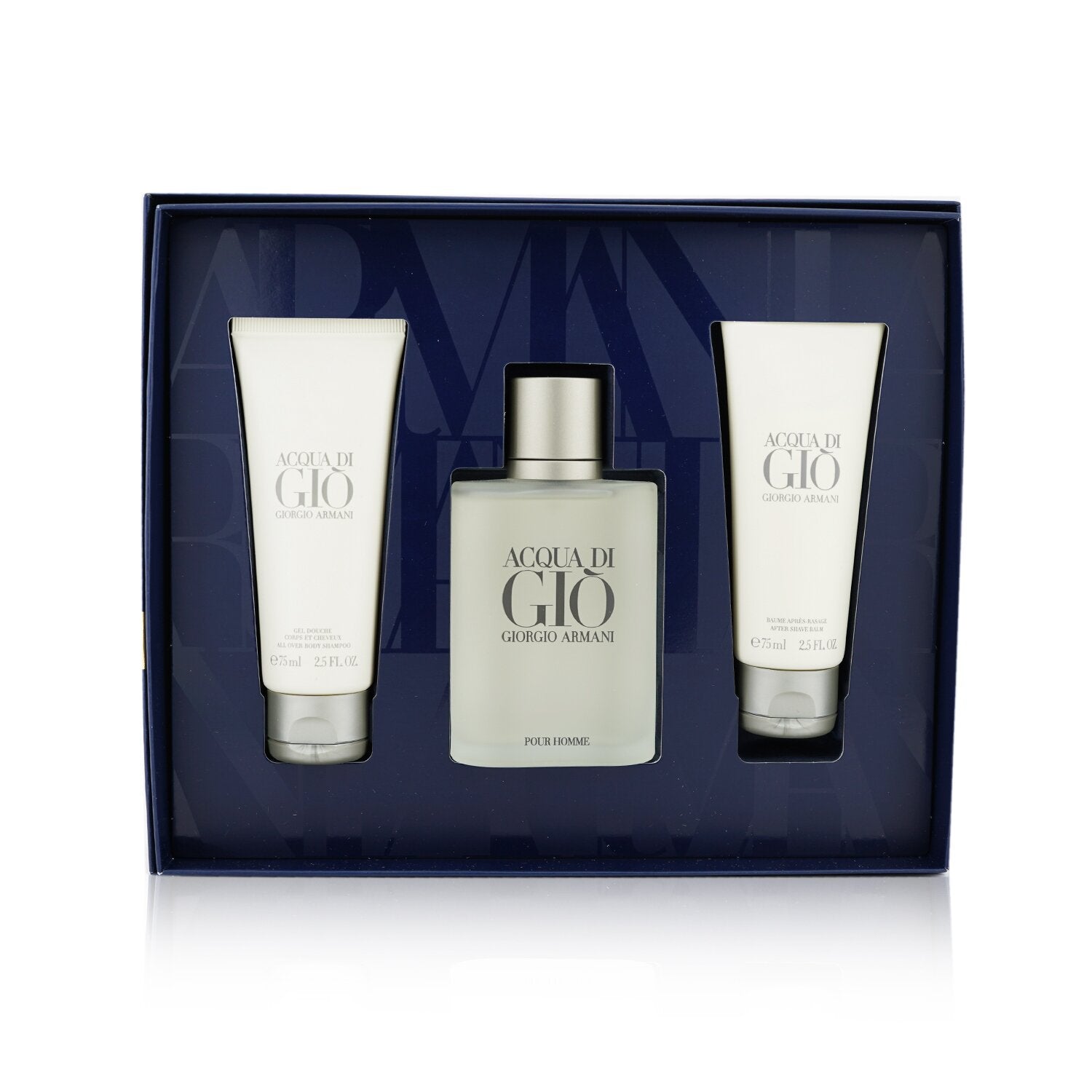 Giorgio Armani Acqua Di Gio Coffret: Eau De Toilette Spray 100ml/ +  All Over Body Shampoo 75ml/ + After Shave Balm 75ml/ 3pcs – Fresh  Beauty Co.