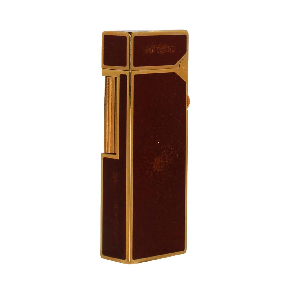 Dunhill Rollagas Lighter Burgundy Red & Silver Pawn