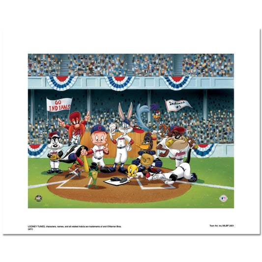 Looney Tunes- Houston Astros Line-Up Framed Fine Art Giclee