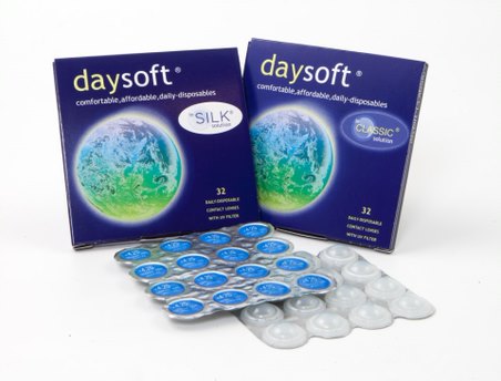 two boxes of daysoft contact lenses