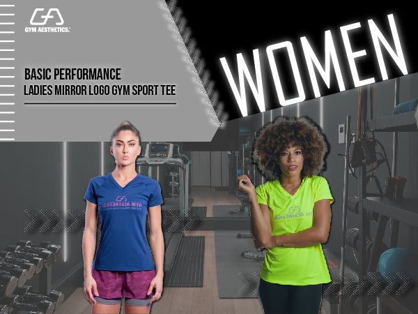 Basic Performance Ladies Mirror Logo Gym Sport Tee - description 01