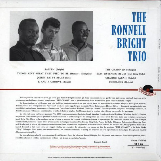 Ronnell Bright Trio (Mono)