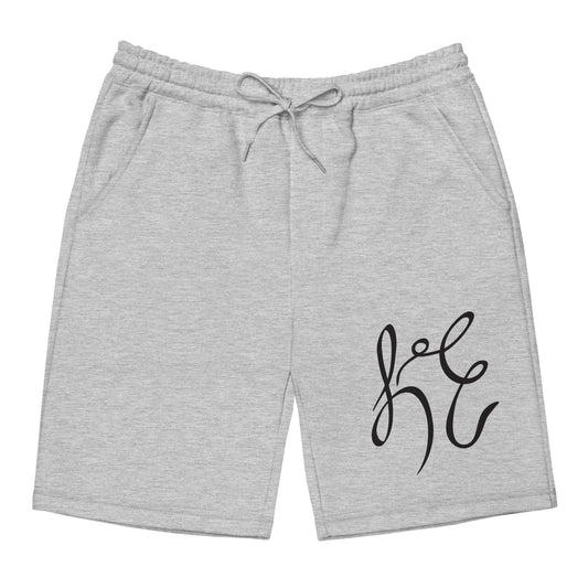 LC Fleece Shorts White Text – LowCal