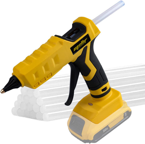 Cordless glue gun with 20V and 11mm thick glue stick, by Aisha Afxxal
