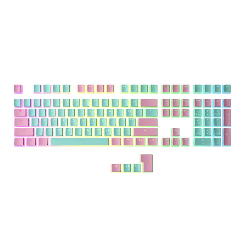 hk gaming keycaps pudding