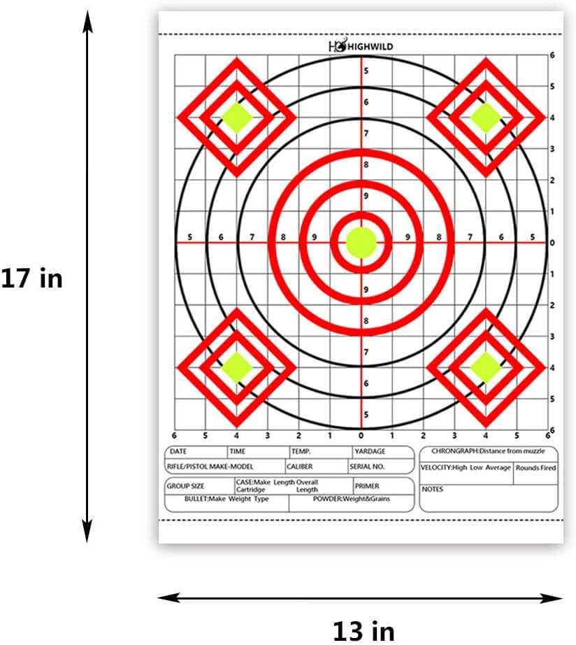 Clear Bullseye Targets Sheet For Shooting Practice – Targets Unlimited