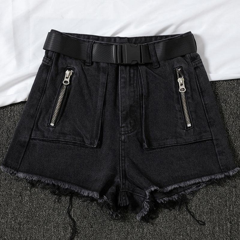 Double Zipper Denim Shorts /ACUBI/Y2K – SEOUL STYLEZ