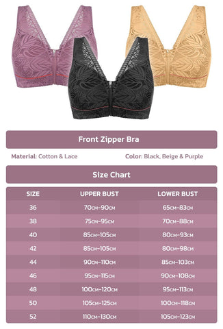 Health Lift Front Zipper Bra – Itvalore