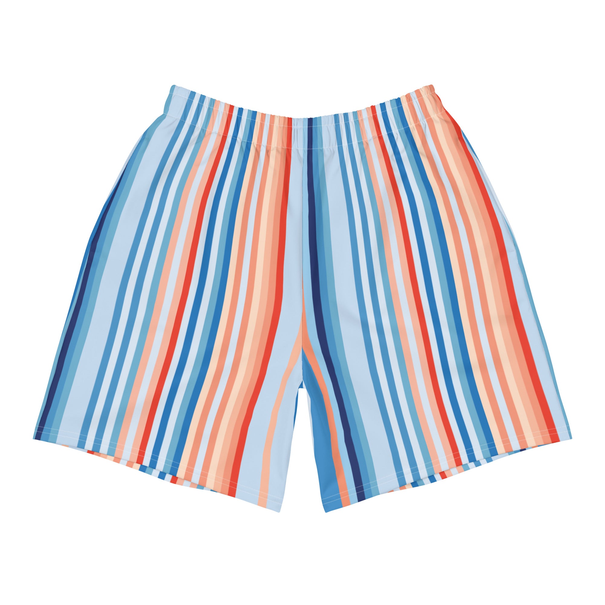 Climate Change Global Warming Stripes - Sustainably Made Men's Shorts