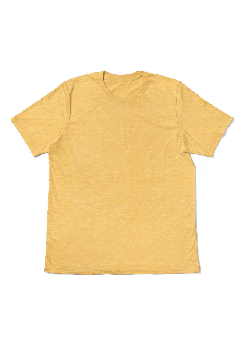 Short Sleeve Crew Neck Triblend T-Shirt - Yellow