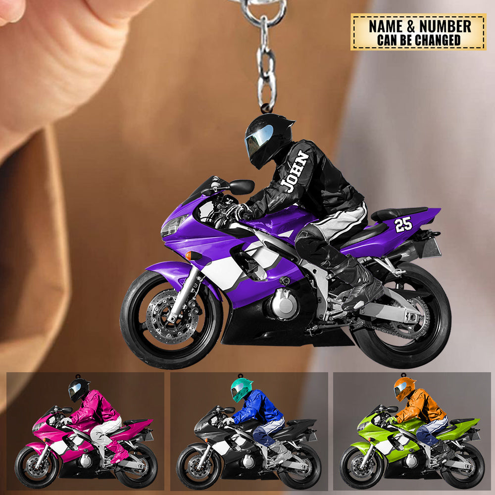 Motocross Motorcycle Keychain N