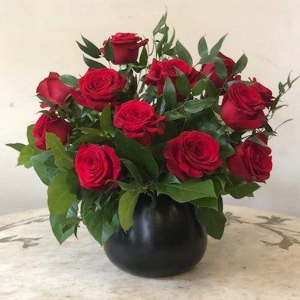 Fifty Red Roses of Romance - VASE INCLUDED in Elgin, OK