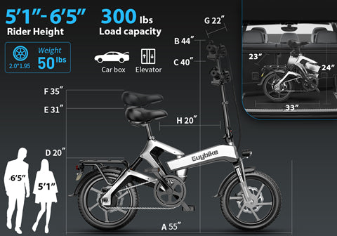 K6 electric mini bike size