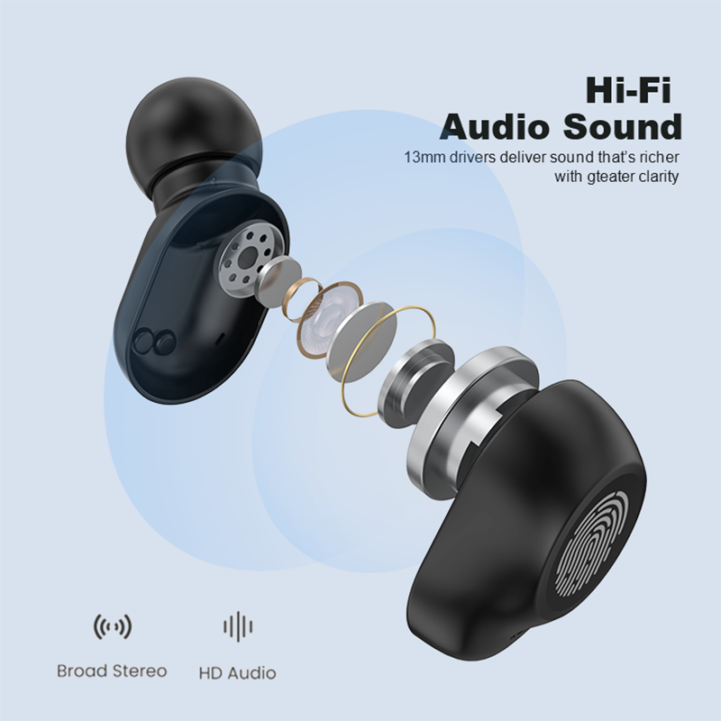 Wireless Headphones 5.0 BT TWS Ear Pods Mini In-ear Sports Earbuds Run –  GrandingTech
