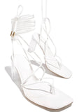 Milan Strappy Clear Heels-White - Impoze Style™