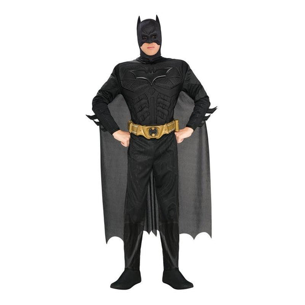 Deluxe Mens Batman Costume Dark Knight Fancy Dress Musclechest Hallowe -  The Online Toy Store