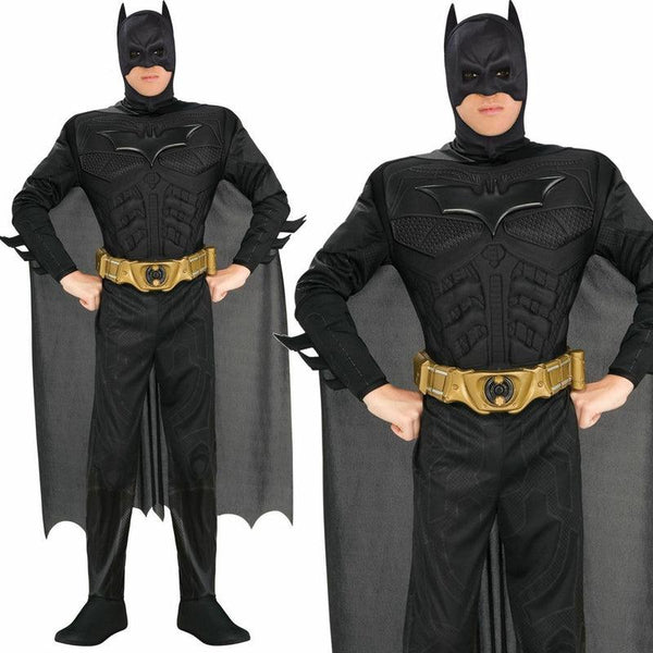 Deluxe Mens Batman Costume Dark Knight Fancy Dress Musclechest Hallowe -  The Online Toy Store