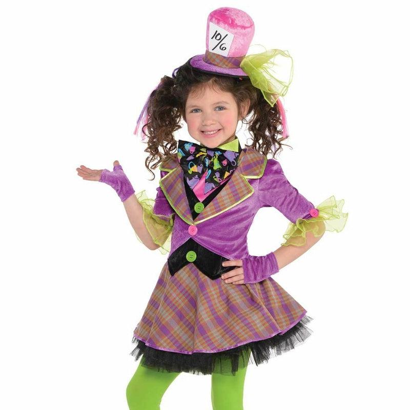 Girls Mad Hatter Costume Book Week Alice Wonderland Fancy Dress Child ...