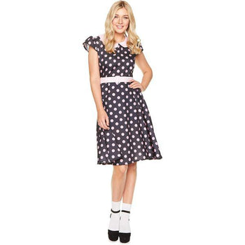 Ladies Polka Dot Skirt & Scarf Rock N Roll 50s 60s Fancy Dress Costume -  The Online Toy Store