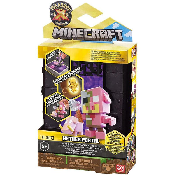 Treasure X Minecraft Netherworld Nether Portal Character Mini Mob (1 x Supplied at Random)