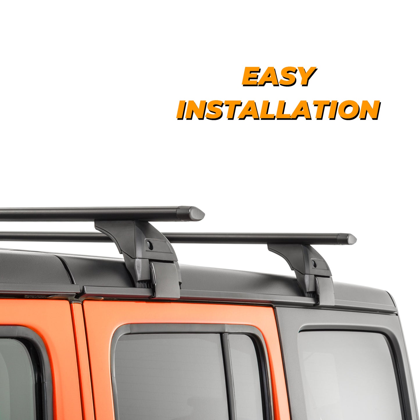 2 PCS Roof Rack Bar Compatible Jeep Wrangler JK JL Gladiator JT 2007-2022 Crossbars