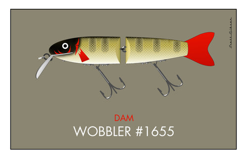 Lane Wagtail Wobbler, Fishing Lure Art