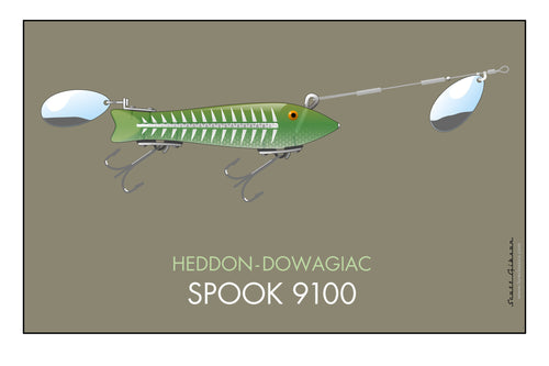 Heddon Spin Diver 3000, Fishing Lure Art