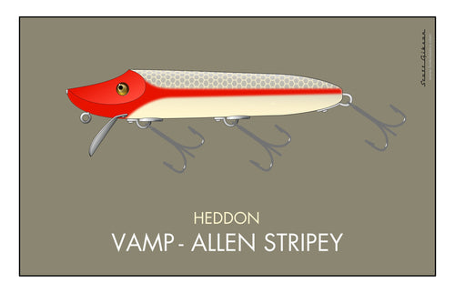 Heddon Vamp 'Frog Scale', Fishing Lure Art