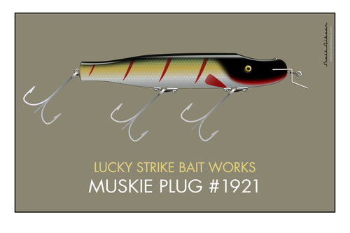 Lucky Strike Ruby Eye #3, Fishing Lure Art