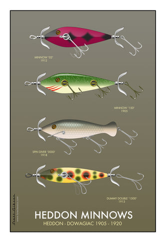 Beautiful Vintage Heddon #300 Surface Minnow In Correct Marked Box. See  Details - Misión Boliviana Occidental